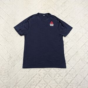 Reebok CrossFit Shirt Men's S Blue Navy Activchill Training Top Games